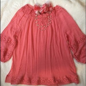 Ladies size large coral colored tunic